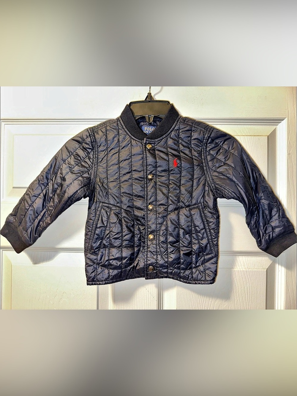 Toddler Polo Ralph Lauren Navy Blue Lightweight Quilted Jacket - Size 3/3T